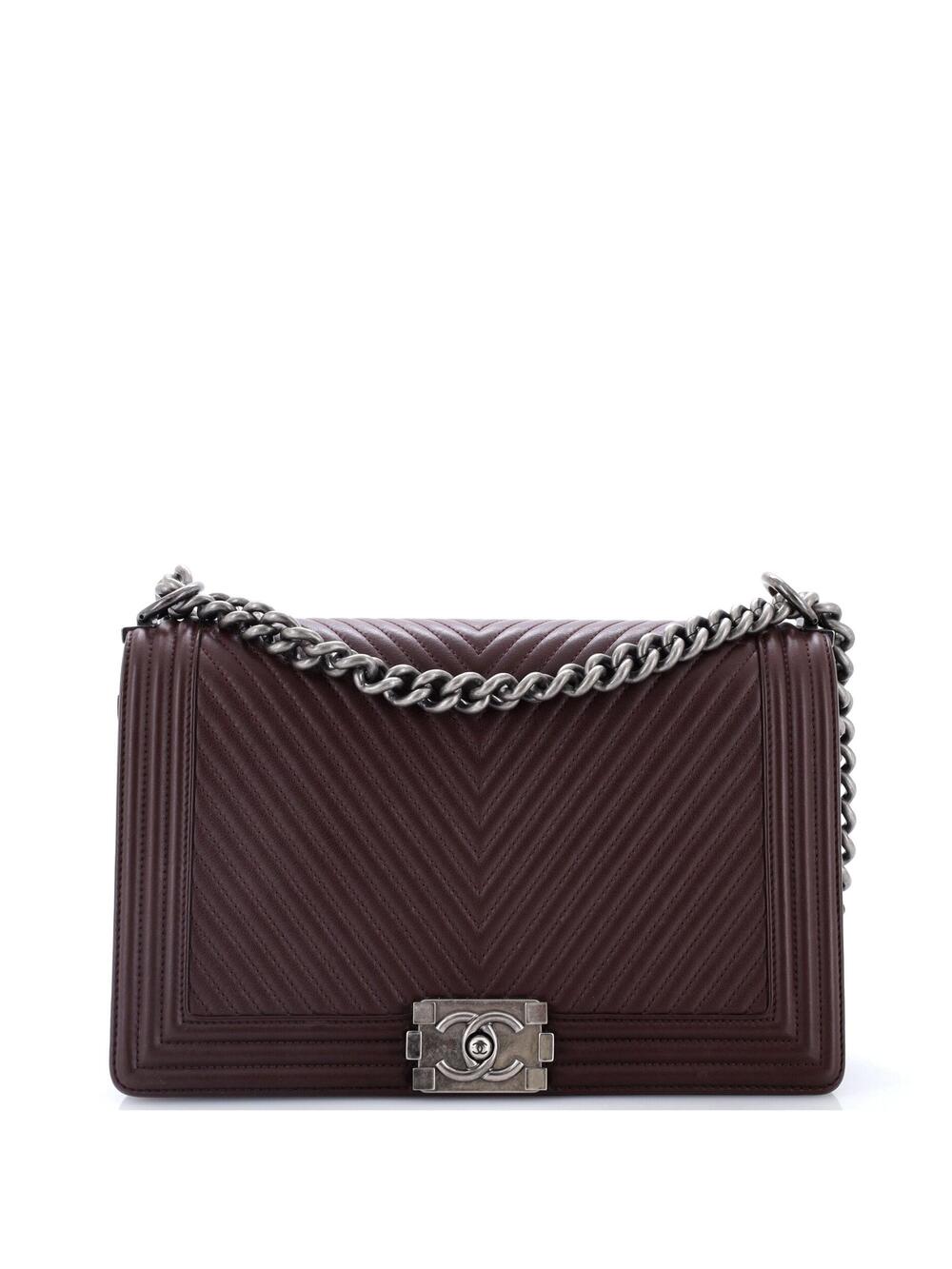 Chanel Boy Flap Bag Chevron Calfskin #322565C39B